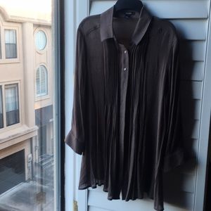 Thin sheer brown flowing top